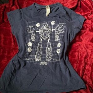 dark blue power rangers tee
